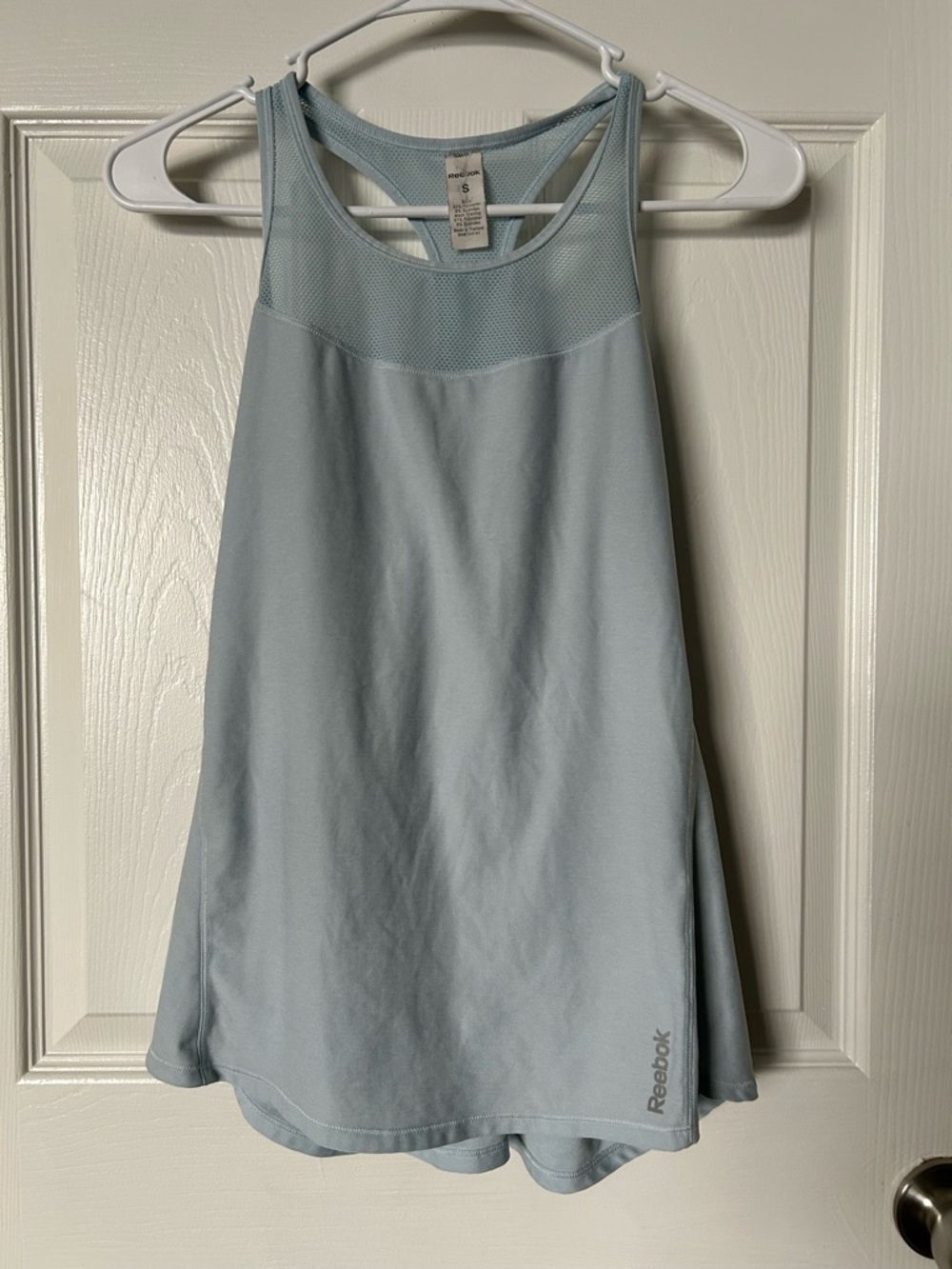 Reebok light Blue Mesh Racerback Tank Top